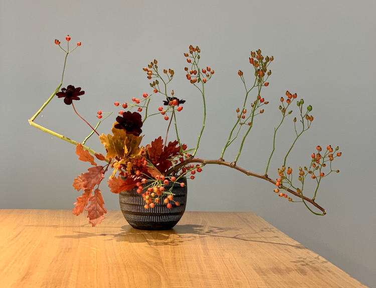 Ikebana flower arrangement